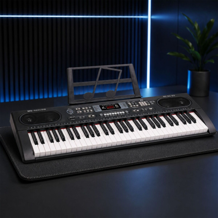 MQ 603 UFB KEYBOARD elektroniczny 61 klawiszy instrument dla dzieci MP3 radio FM Bluetooth pulpit do nut mikrofon przewodowy