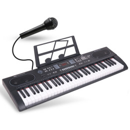 MQ 603 UFB KEYBOARD elektroniczny 61 klawiszy instrument dla dzieci MP3 radio FM Bluetooth pulpit do nut mikrofon przewodowy