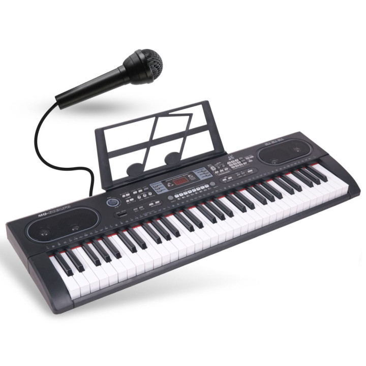 MQ 603 UFB KEYBOARD elektroniczny 61 klawiszy instrument dla dzieci MP3 radio FM Bluetooth pulpit do nut mikrofon przewodowy