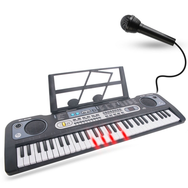 MQ 6119L KEYBOARD elektroniczny 61 klawiszy instrument dla dzieci podświetlana klawiatura