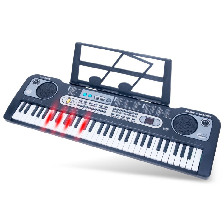 MQ 6119L KEYBOARD elektroniczny 61 klawiszy instrument dla dzieci podświetlana klawiatura