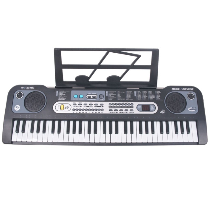 MQ 6119L KEYBOARD elektroniczny 61 klawiszy instrument dla dzieci podświetlana klawiatura