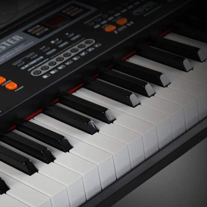 MQ 6115 keyboard elektroniczny 61 klawiszy dla dzieci do nauki gry pulpit do nut mikrofon przewodowy głośniki stereo