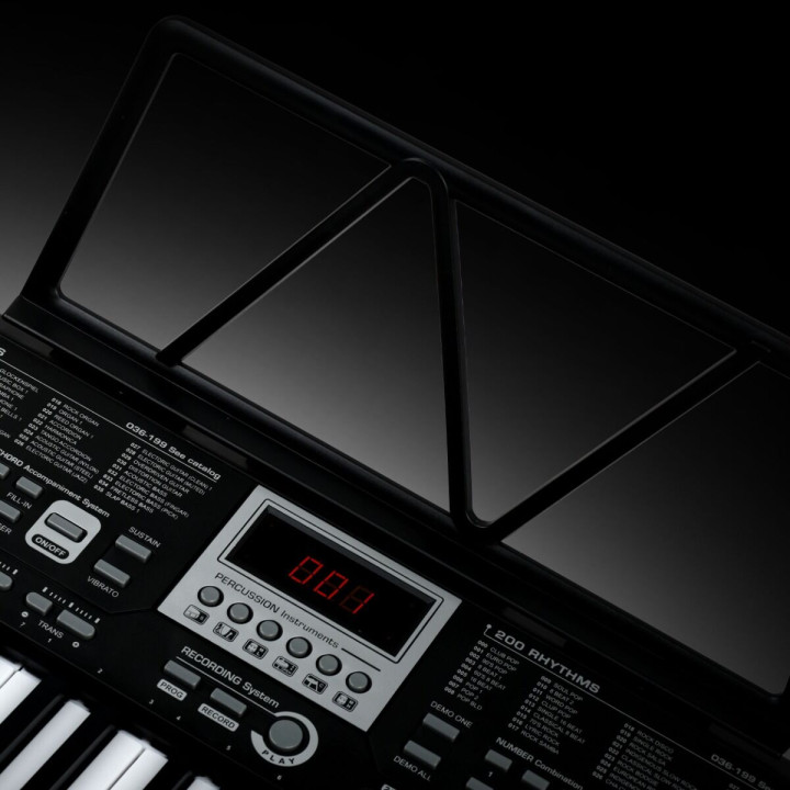 SUPRIMO EK61L keyboard elektroniczny 61 podświetlanych klawiszy pulpit do nut mikrofon