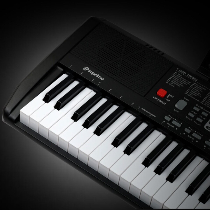 SUPRIMO EK61L keyboard elektroniczny 61 podświetlanych klawiszy pulpit do nut mikrofon