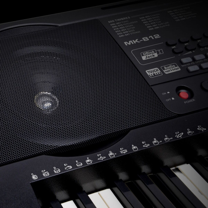 MK 812 KEYBOARD elektroniczny 61 klawiszy pulpit do nut odtwarzacz MP3 USB głośniki wyjście słuchawkowe