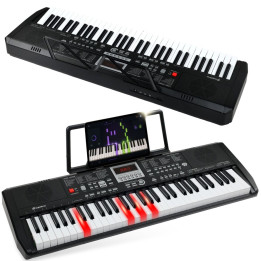 SUPRIMO EK61L keyboard elektroniczny 61 podświetlanych klawiszy pulpit do nut mikrofon