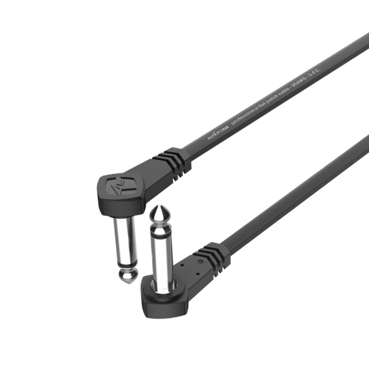 ROXTONE FPJJ100L0001 kabel audio 0,1m 2x wtyk jack 6,3mm mono kątowy