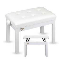 V-TONE PB3 WH ława do pianina regulowana 47-55 cm do 140 kg biała
