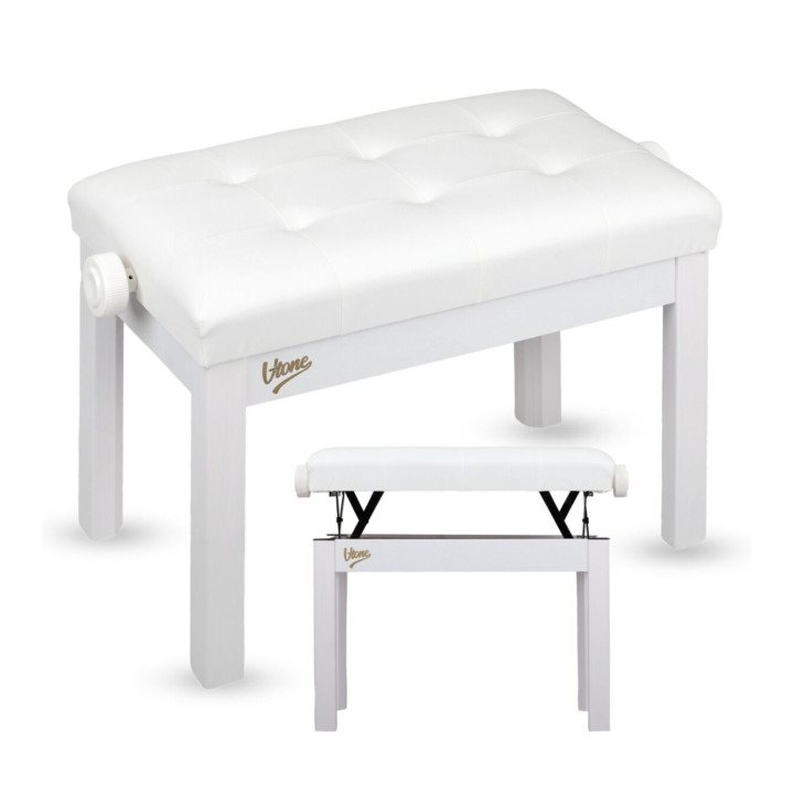 V-TONE PB3 WH ława do pianina regulowana 47-55 cm do 140 kg biała