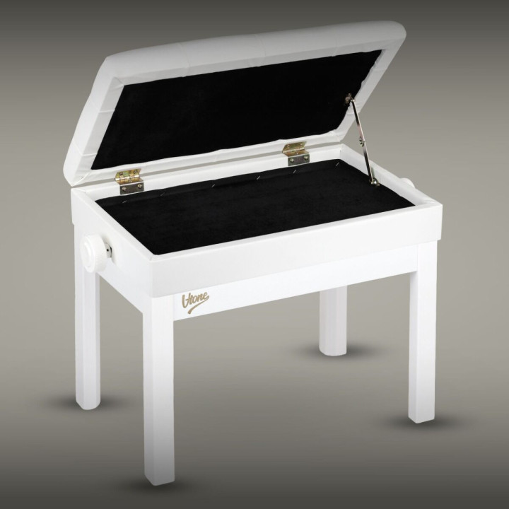 V-TONE PB2 WH ława do pianina schowek 49-57 cm do 140 kg biała