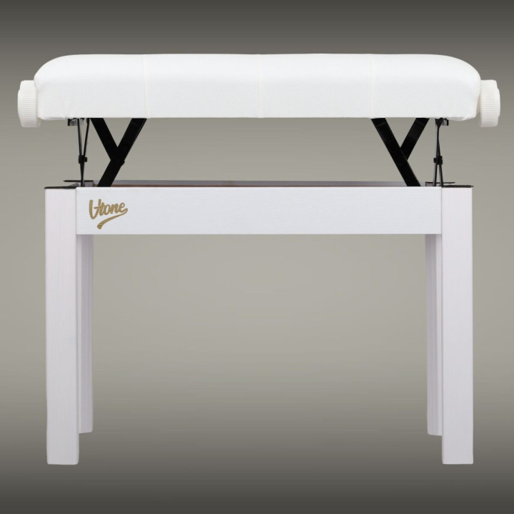 V-TONE PB3 WH ława do pianina regulowana 47-55 cm do 140 kg biała
