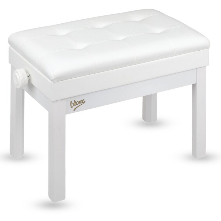 V-TONE PB2 WH ława do pianina schowek 49-57 cm do 140 kg biała