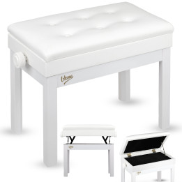 V-TONE PB4 WH ława do pianina regulowana 49-57 cm do 140 kg biała