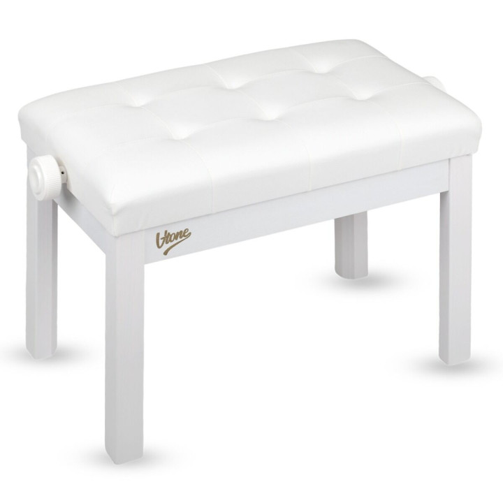 V-TONE PB3 WH ława do pianina regulowana 47-55 cm do 140 kg biała