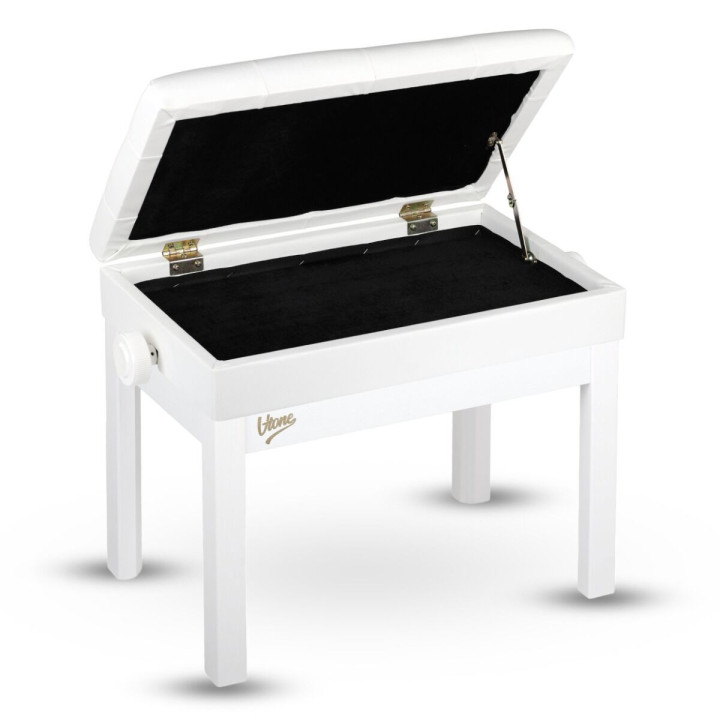 V-TONE PB2 WH ława do pianina schowek 49-57 cm do 140 kg biała