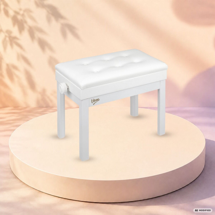V-TONE PB4 WH ława do pianina regulowana 49-57 cm do 140 kg biała