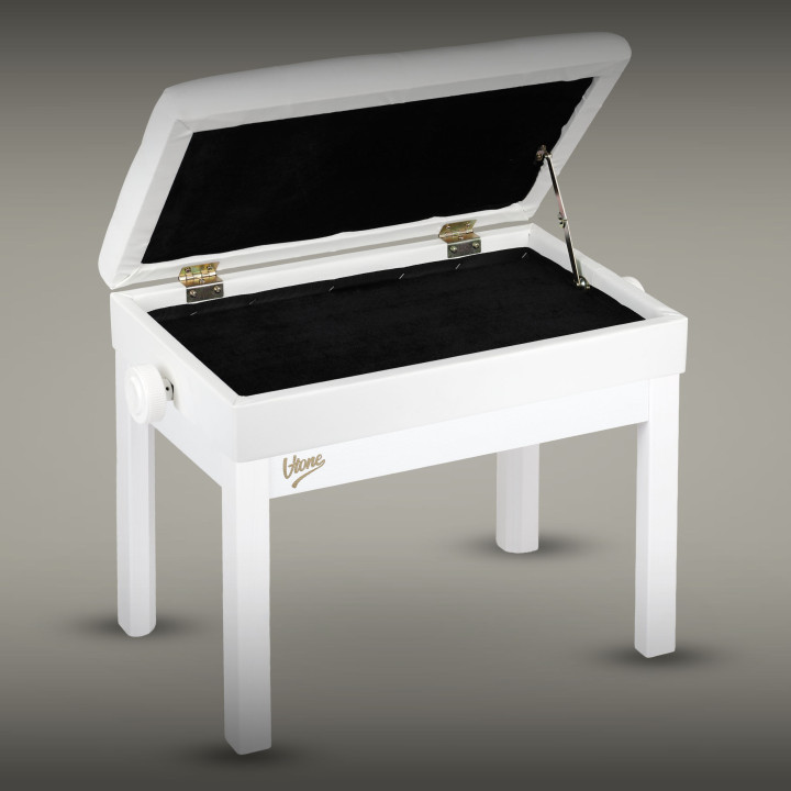 V-TONE PB4 WH ława do pianina regulowana 49-57 cm do 140 kg biała