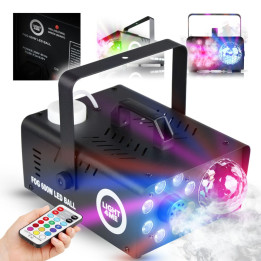 LIGHT4ME FOG 600W LED BALL generator wytwornica dymu mgły efekt podświetlenia 8x1W RGB kula dyskotekowa