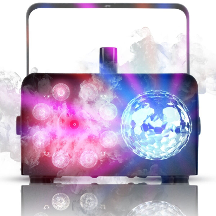 LIGHT4ME FOG 600W LED BALL generator wytwornica dymu mgły efekt podświetlenia 8x1W RGB kula dyskotekowa
