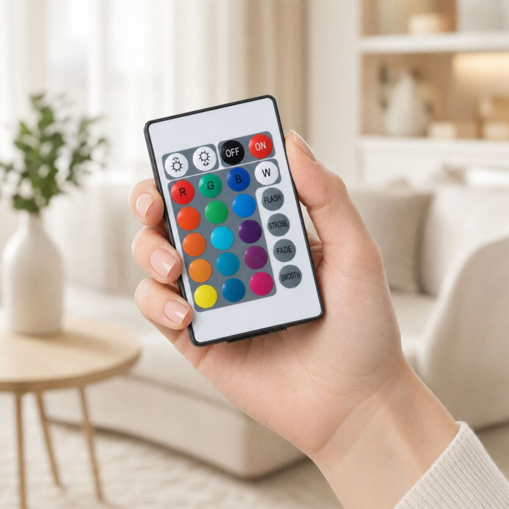 LIGHT4ME IP RGB PANEL panelowy naświetlacz 50 × 0,5W R/G/B LED pilot bezprzewodowy przełącznik