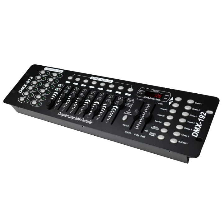 LIGHT4ME DMX 192 MKIII suwakowy sterownik DMX do oświetlenia scenicznego 192-kanałowy 8 suwaków