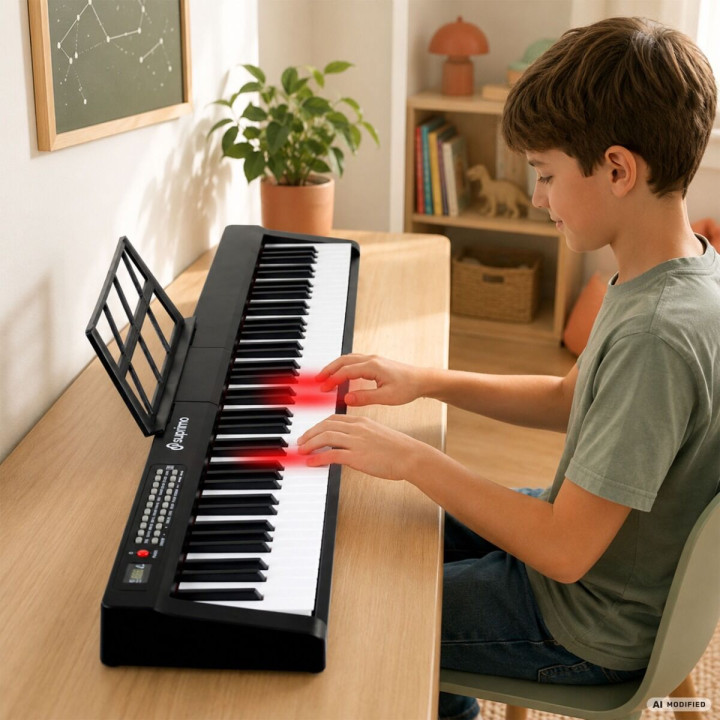 SUPRIMO P-881 BK pianino cyfrowe 88 podświetlanych klawiszy Bluetooth MP3 mikrofon