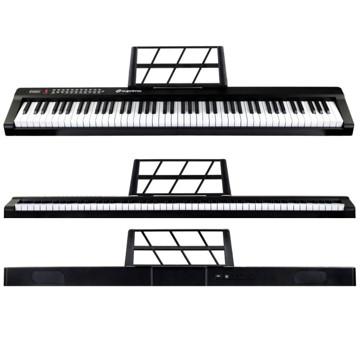SUPRIMO P-881 BK pianino cyfrowe 88 podświetlanych klawiszy Bluetooth MP3 mikrofon