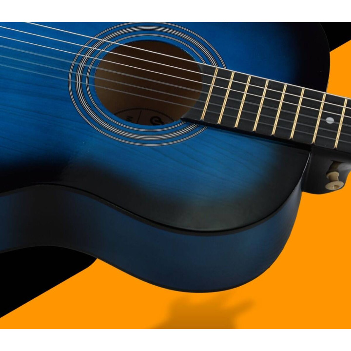 SUPRIMO CG34 BB gitara klasyczna 3/4 2 zaczepy 3 kostki pasek do gitary zapasowe struny pokrowiec