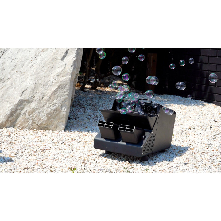 LIGHT4ME BUBBLE BIG ACCU wytwornica generator maszyna do baniek 30W akumulatorowa 6000 mAh pilot bezprzewodowy