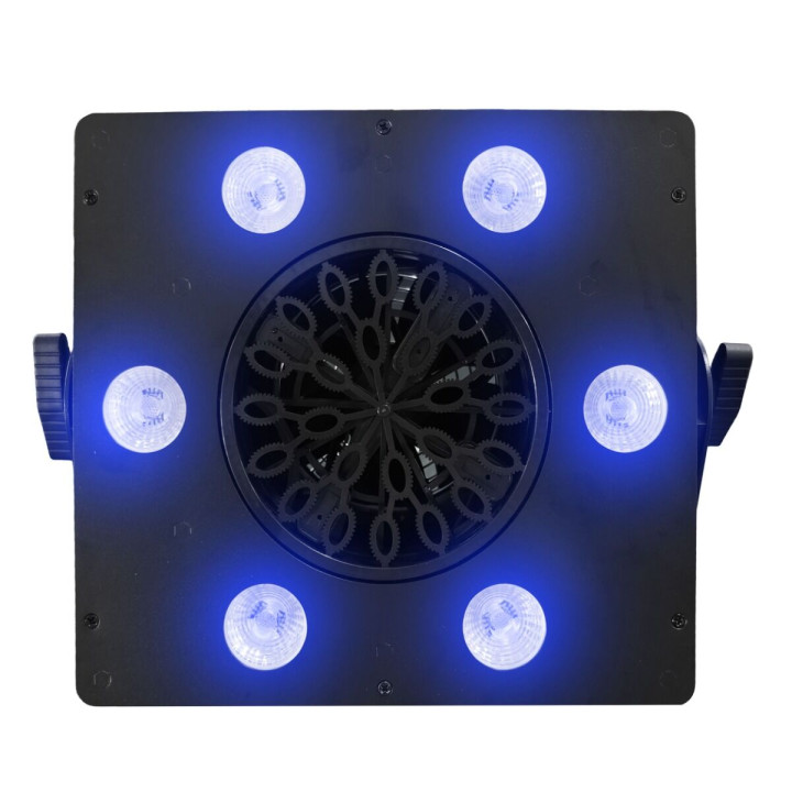 LIGHT4ME BUBBLE BLAST wytwornica do baniek DMX RGBW LED 6×4W zbiornik 2,5 l pilot bezprzewodowy