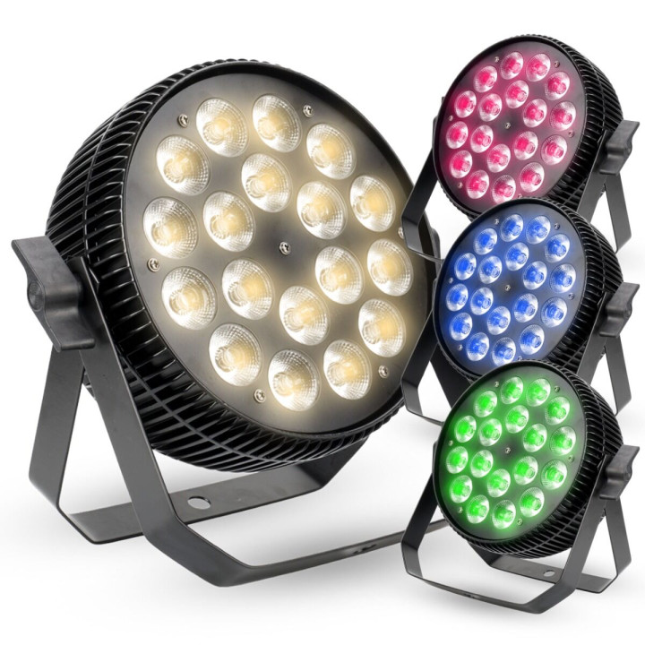 LIGHT4ME ALU TETRA RGBW PAR 18x10W reflektor sceniczny DJ LED DMX