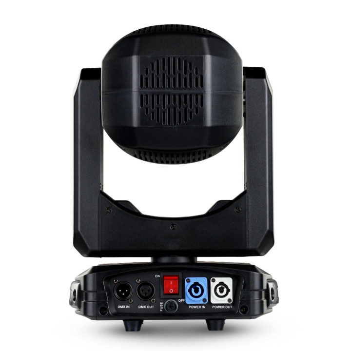 LIGHT4ME PRISMO SPOT 150W głowica ruchoma spot LED DMX podwójny efekt ring 40 × 0,2W RGB SMD LED