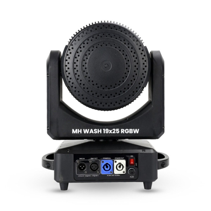 LIGHT4ME MH WASH 19x25 RGBW głowica ruchoma wash LED DMX uchwyt montażowy