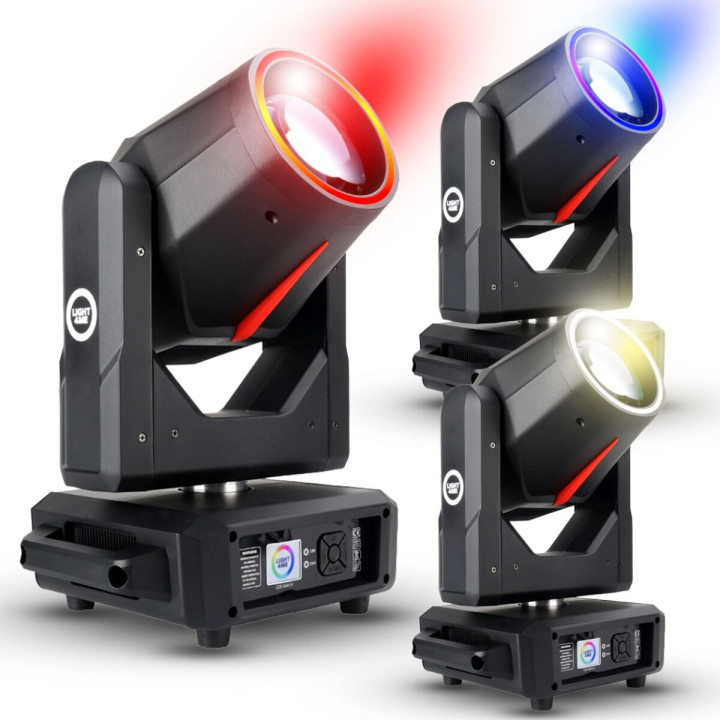 LIGHT4ME RED LINE 10R BEAM 295W głowica ruchoma beam DMX efekt ring LED 2x