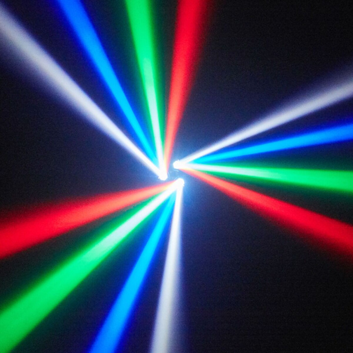 LIGHT4ME MADNESS TRI 3IN1 ruchomy multiefekt oświetleniowy LED DMX Beam 12x3W R/G/B/W laser zielony 100 mW