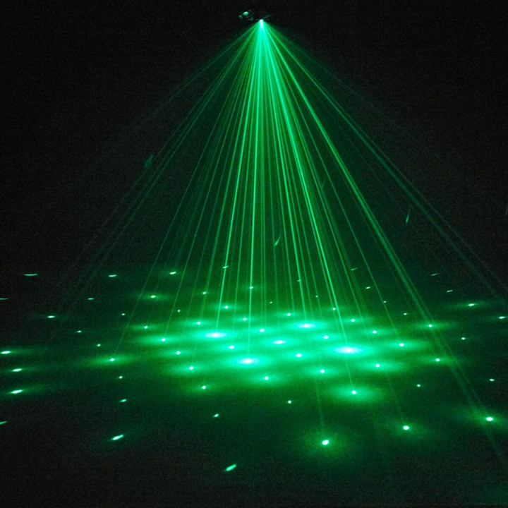 LIGHT4ME MADNESS TRI 3IN1 ruchomy multiefekt oświetleniowy LED DMX Beam 12x3W R/G/B/W laser zielony 100 mW