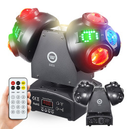 LIGHT4ME SID3 ruchomy multiefekt oświetleniowy 4w1 LED DMX efekt beam 24x3W R/G/B/W Magic Ball 2x10W Strobe