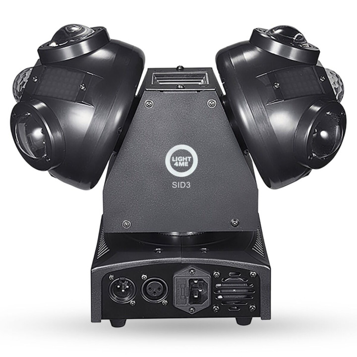 LIGHT4ME SID3 ruchomy multiefekt oświetleniowy 4w1 LED DMX efekt beam 24x3W R/G/B/W Magic Ball 2x10W Strobe
