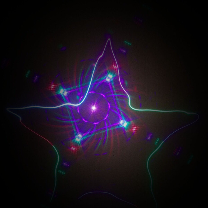 LIGHT4ME PARTY LASER 1 projektor laserowy RGB DMX +  pilot bezprzewodowy uchwyt montażowy