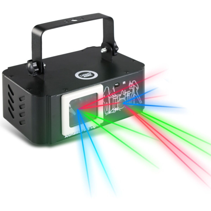 LIGHT4ME PARTY LASER 1 projektor laserowy RGB DMX +  pilot bezprzewodowy uchwyt montażowy