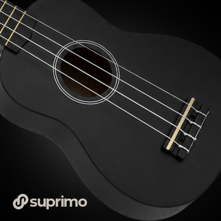 SUPRIMO UK21 SET BK V2 ukulele sopranowe 21" czarne + pokrowiec 3 kostki do gry zapasowe struny tuner