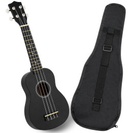SUPRIMO UK21 SET BK V2 ukulele sopranowe 21" czarne + pokrowiec 3 kostki do gry zapasowe struny tuner
