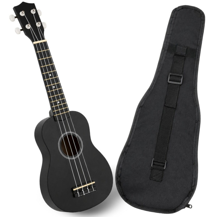SUPRIMO UK21 SET BK V2 ukulele sopranowe 21" czarne + pokrowiec 3 kostki do gry zapasowe struny tuner
