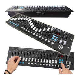 LIGHT4ME DMX 192 F16 sterownik DMX 192-kanałowy 16 suwaków rack 19" 3U