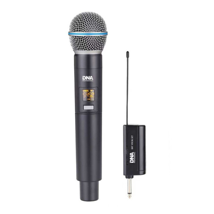 DNA BAT VOCAL SET zestaw bezprzewodowy akumulatorowy mikrofon doręczny odbiornik UHF 518-542 MHz