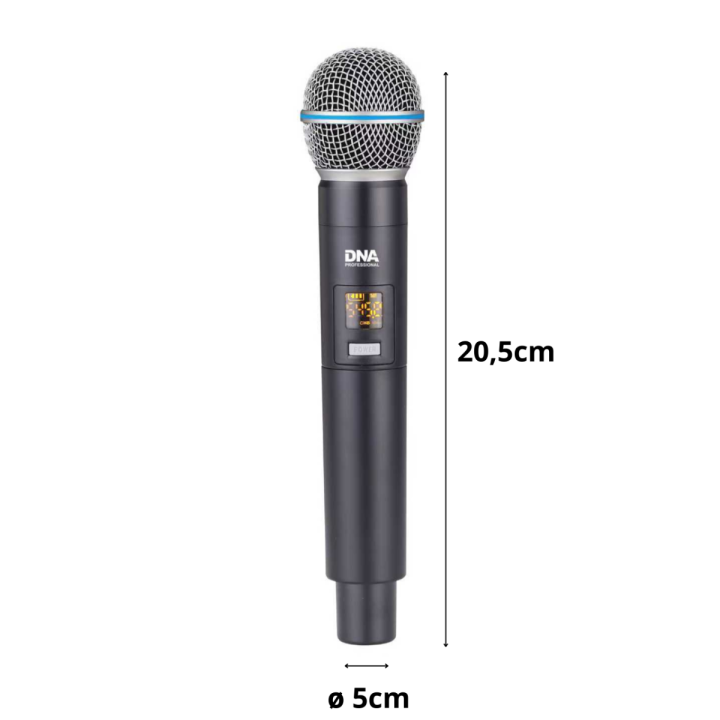 DNA BAT VOCAL SET zestaw bezprzewodowy akumulatorowy mikrofon doręczny odbiornik UHF 518-542 MHz