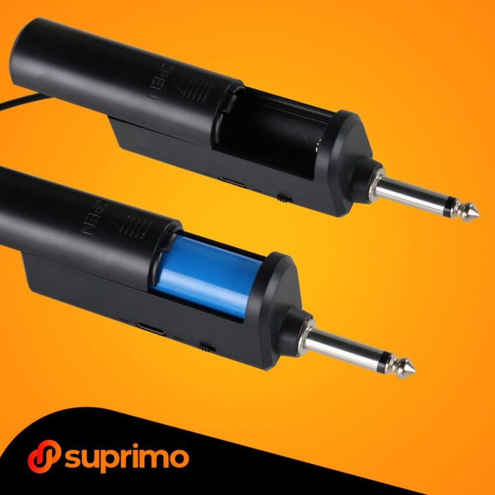 SUPRIMO K-MIC SET zestaw 2 akumulatorowych mikrofonów bezprzewodowych 2,4 GHz z odbiornikiem jack 6,35 mm do karaoke