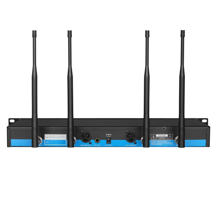 DNA BAT PSV 2 BK mikrofon bezprzewodowy czarny 2x nadajnik doręczny system nagłośnienia UHF 518-542 MHz