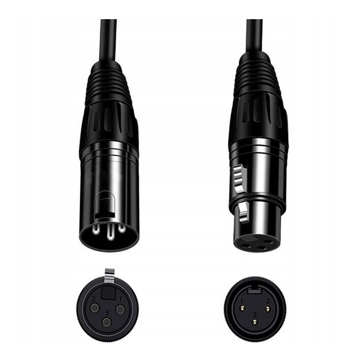 MOZOS MCABLE-XLR-FTM kabel mikrofonowy żeński XLR - męski XLR 3m